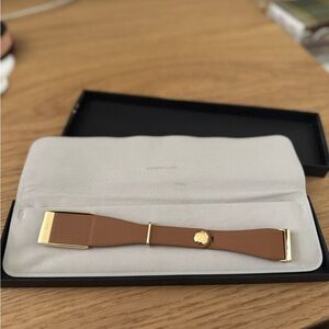Whoop 5.0 Brown and Gold Leather Watch Strap